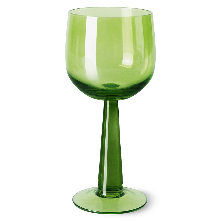 The emeralds: wine glass tall lime green, set of 4 - Urban nest
