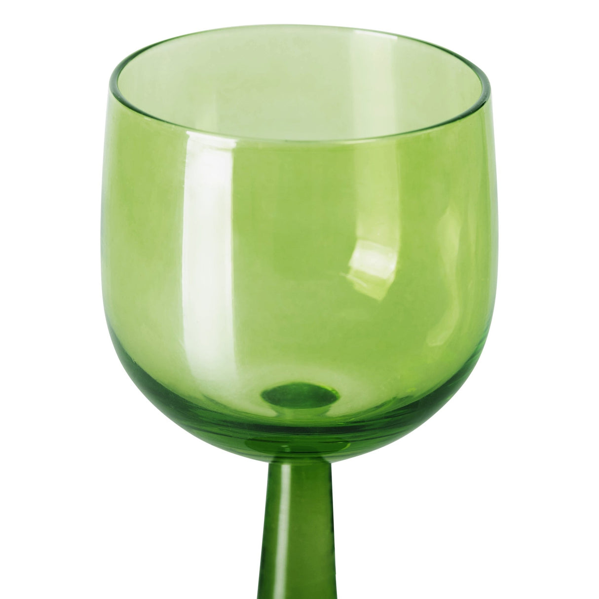 The emeralds: wine glass tall lime green, set of 4 - Urban nest