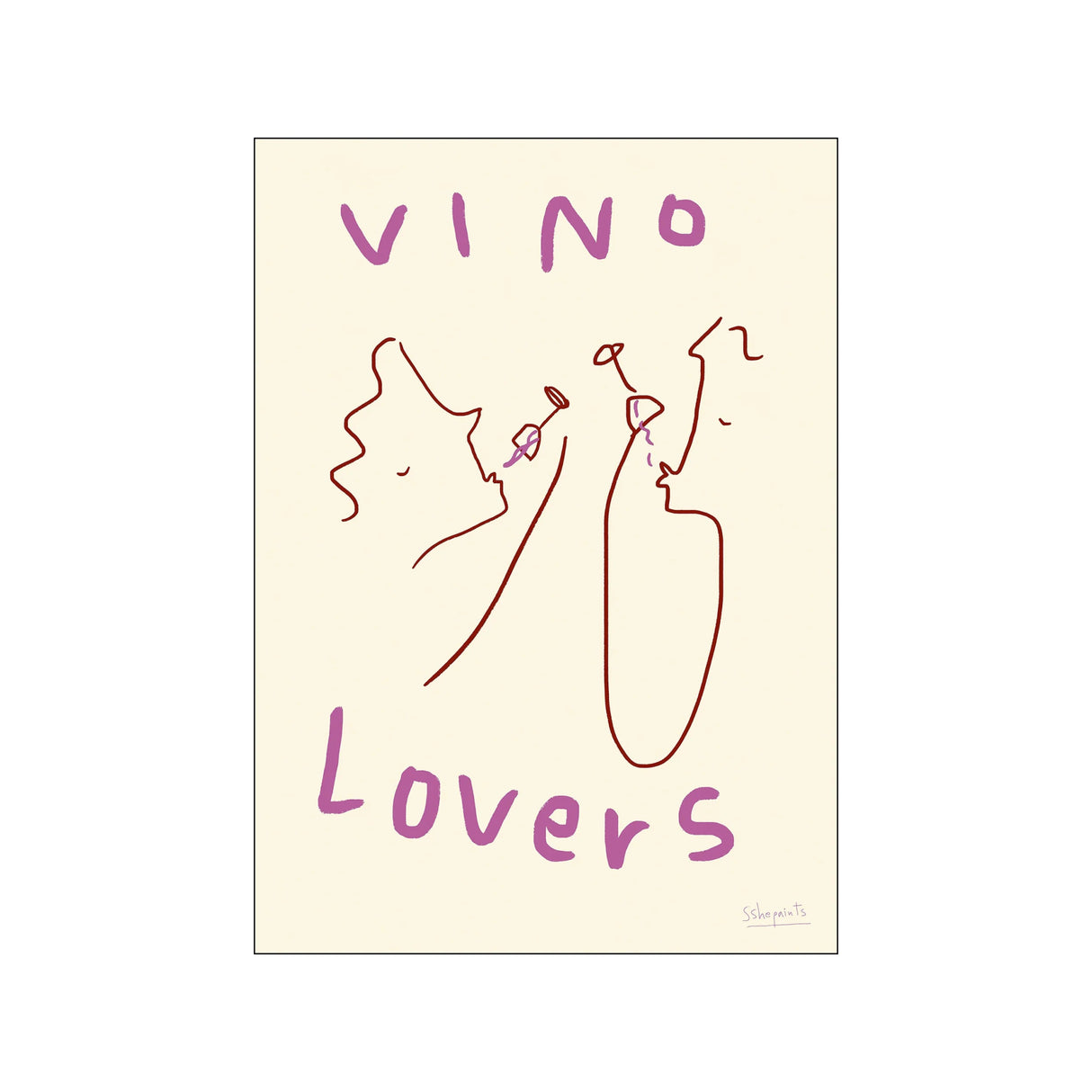 The Poster Club x Ruby Hughes | Vino lovers - Urban nest