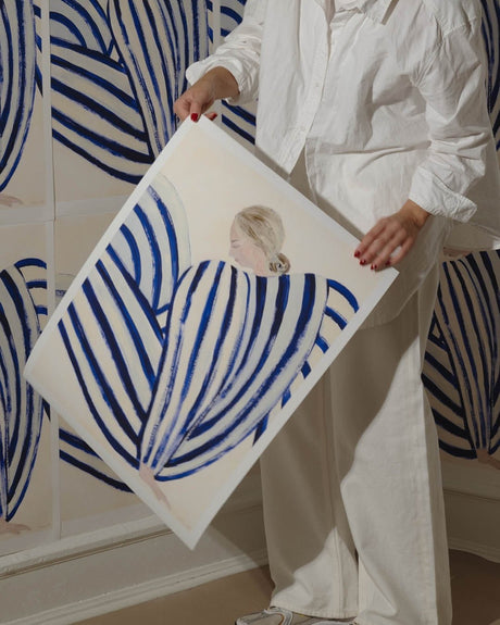 The Poster Club x Sofia Lind | Blue stripe at concorde - Urban Nest