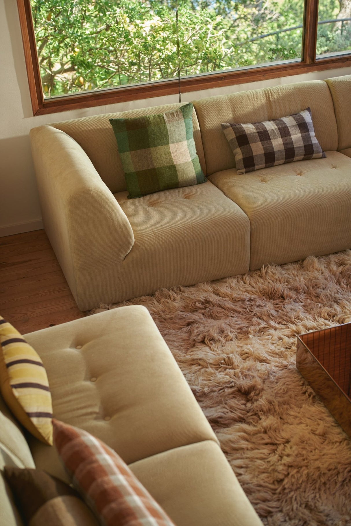 Vint couch: element middle, corduroy rib, hay - Urban nest