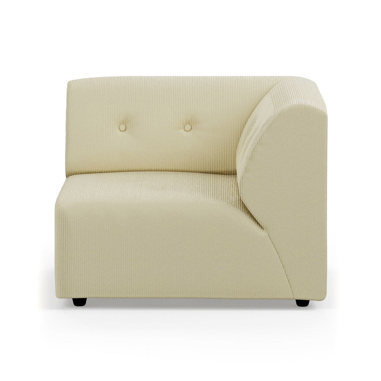 Vint couch: element right, corduroy rib, hay - Urban nest