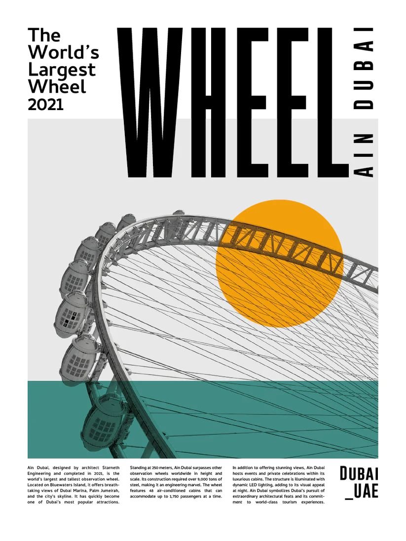 Wheel ain dubai poster - Urban nest