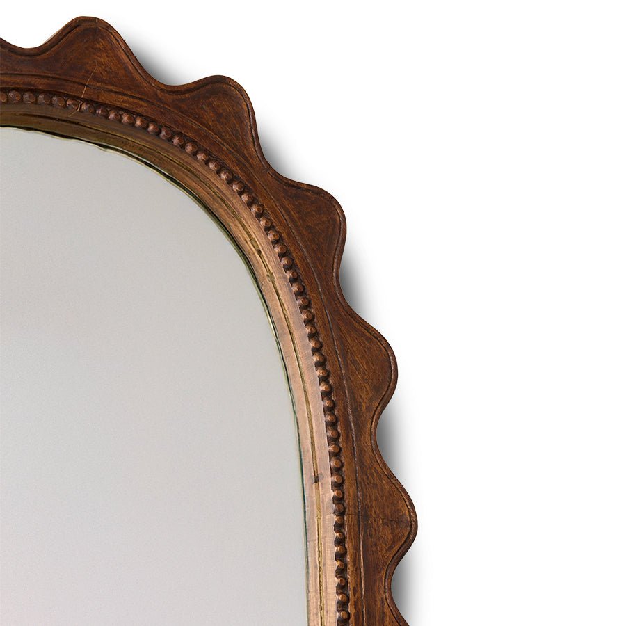 Wooden ripple mirror - Urban nest