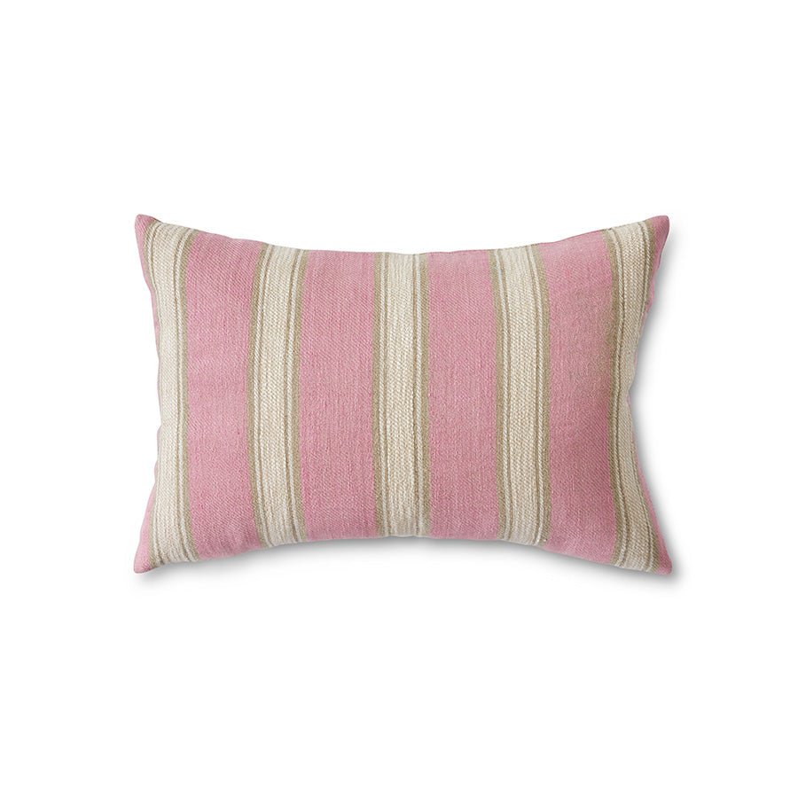 Woven striped cushion blush - Urban nest