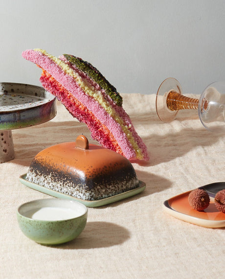 70s ceramics: butter dish, meteor - Urban Nest