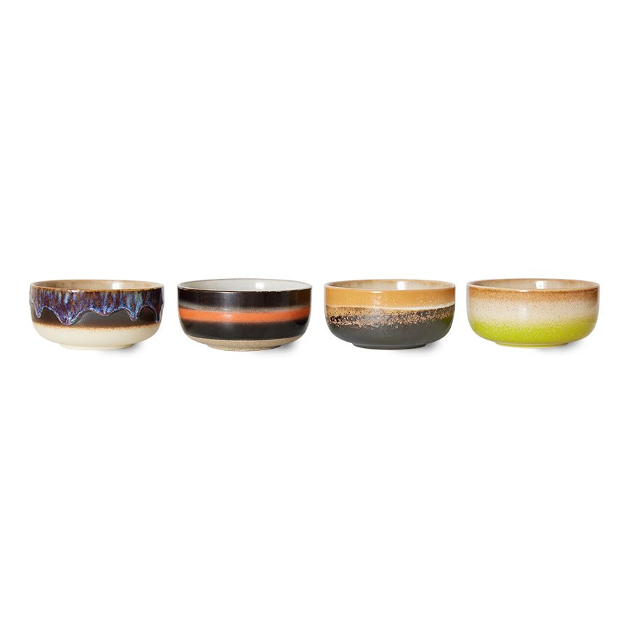 70s ceramics: dessert bowls, humus (set of 4) - Urban Nest