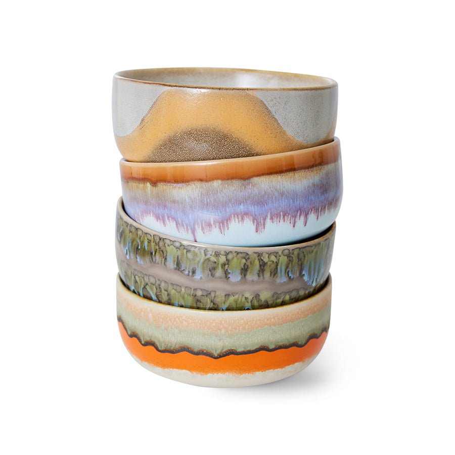 70s ceramics: dessert bowls, reef (set of 4) - Urban Nest
