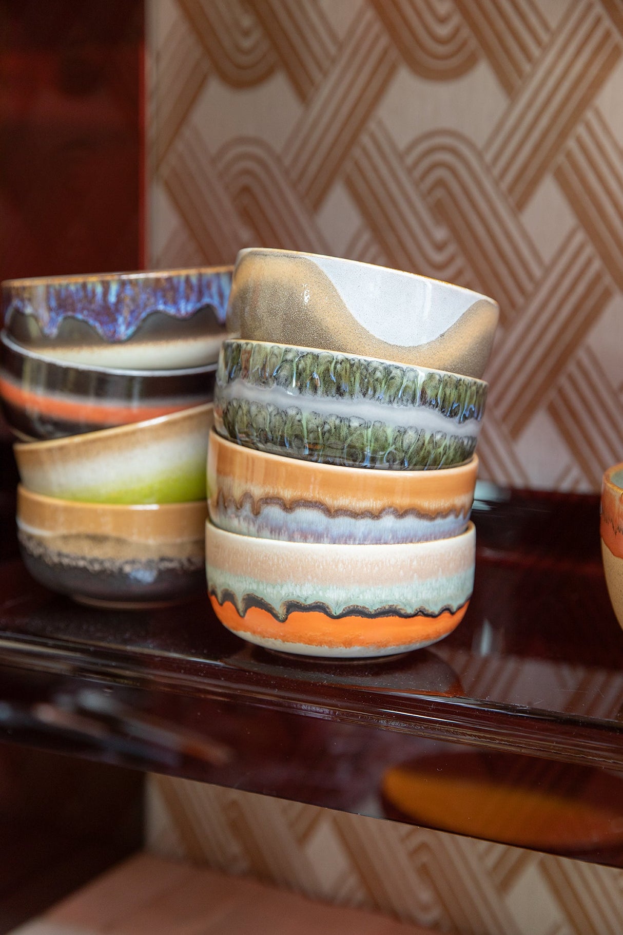 70s ceramics: dessert bowls, reef (set of 4) - Urban Nest