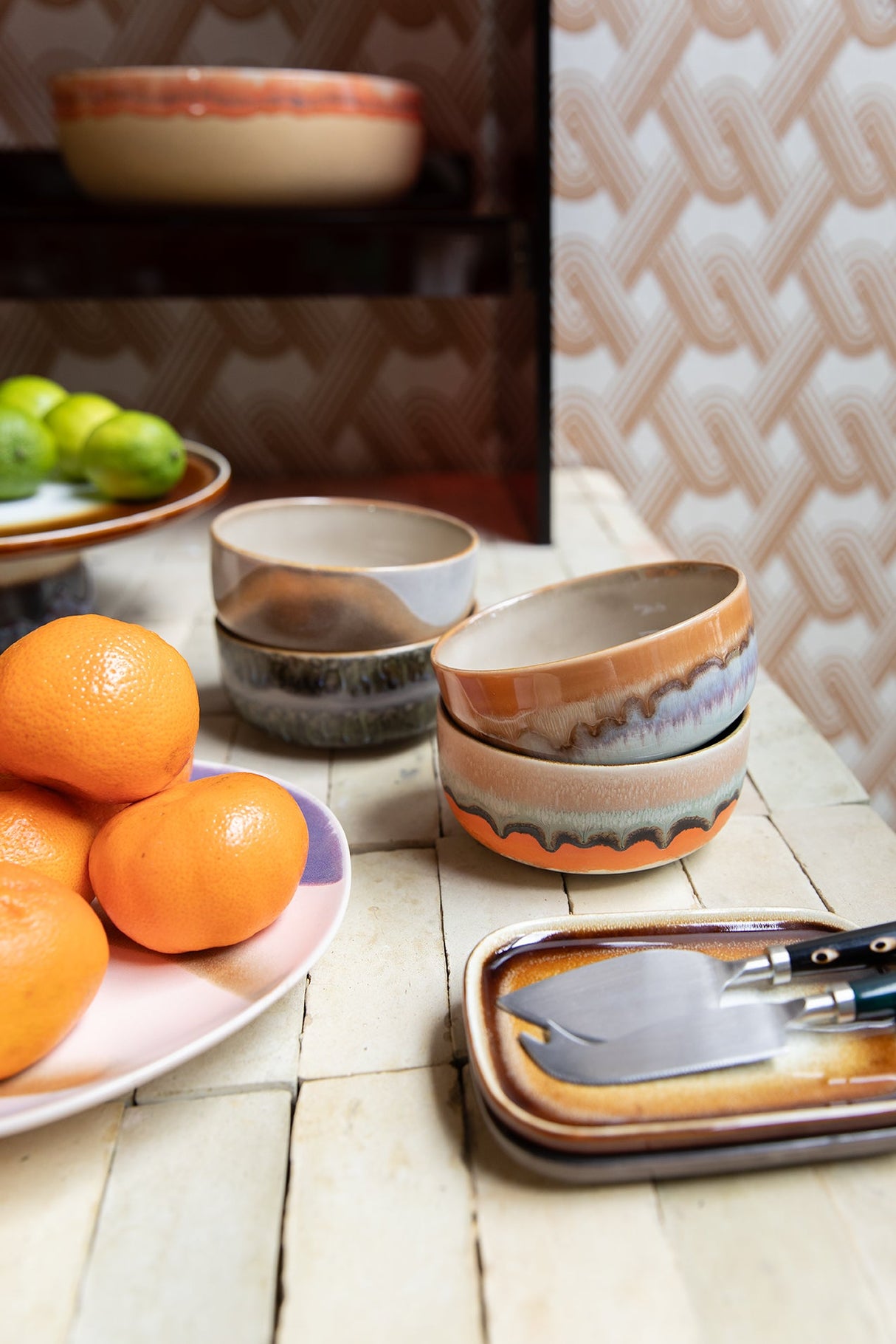 70s ceramics: dessert bowls, reef (set of 4) - Urban Nest