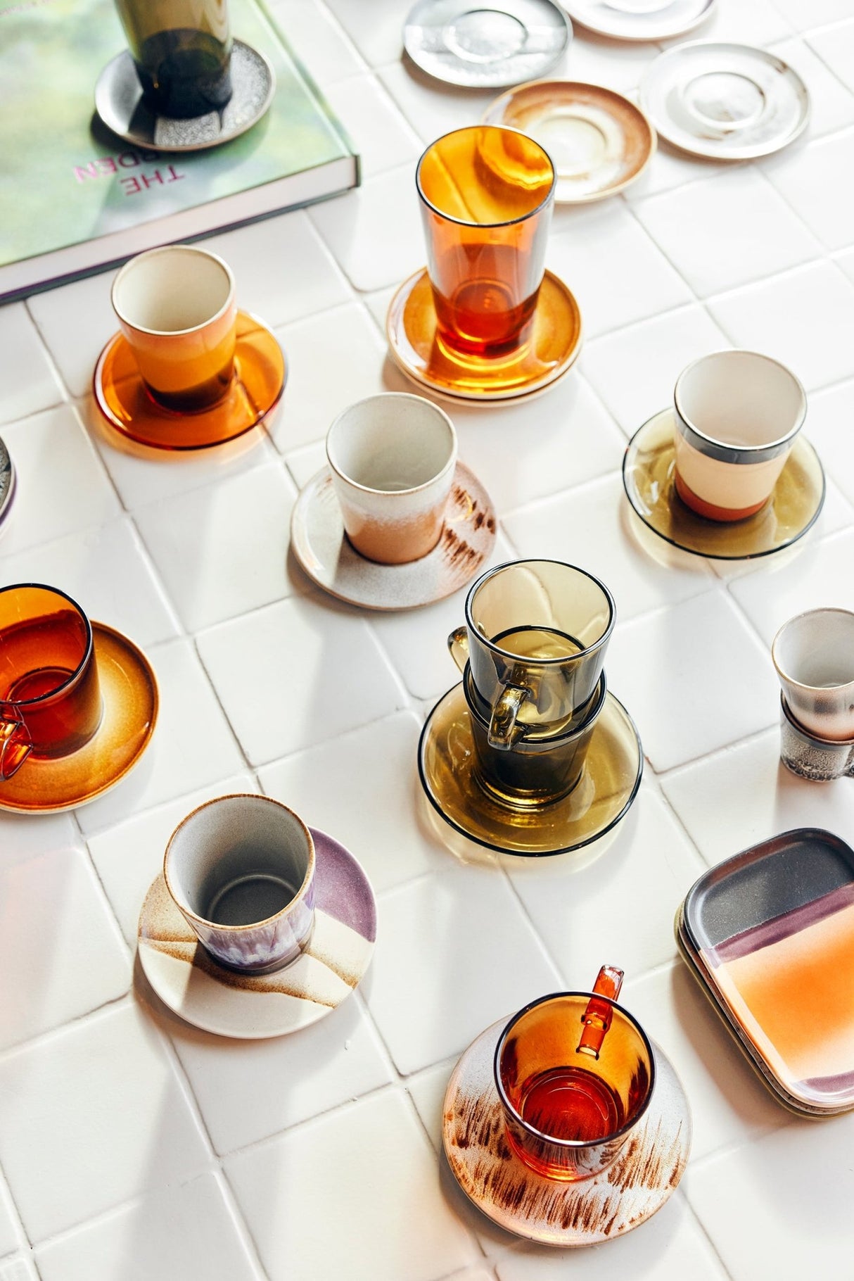 70S Glassware: coffee cups mud brown (set of 4) - Urban Nest