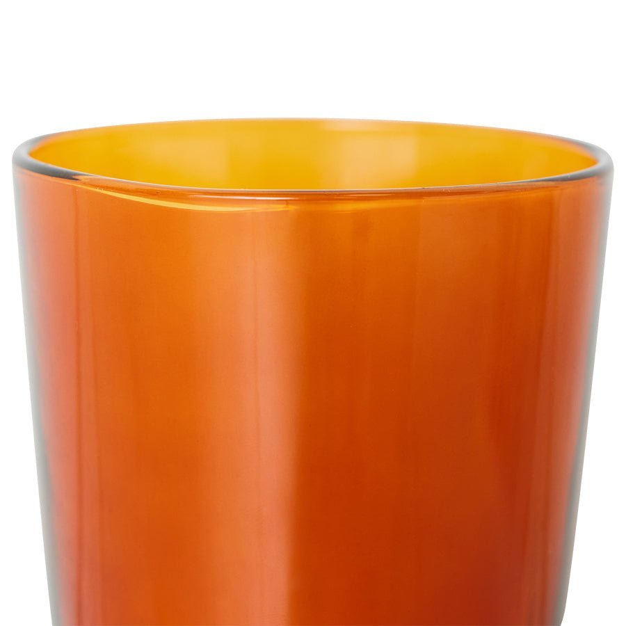 70's glassware tea - amber brown (set of 4) - Urban Nest