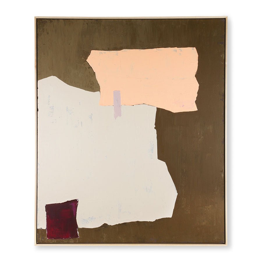 Abstract painting - mustard/ nude - Urban Nest