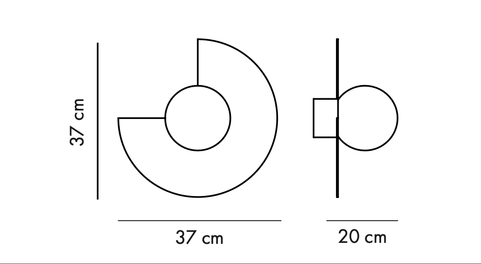 Candy wall lamp - big circle/small bulb 270 - Urban Nest