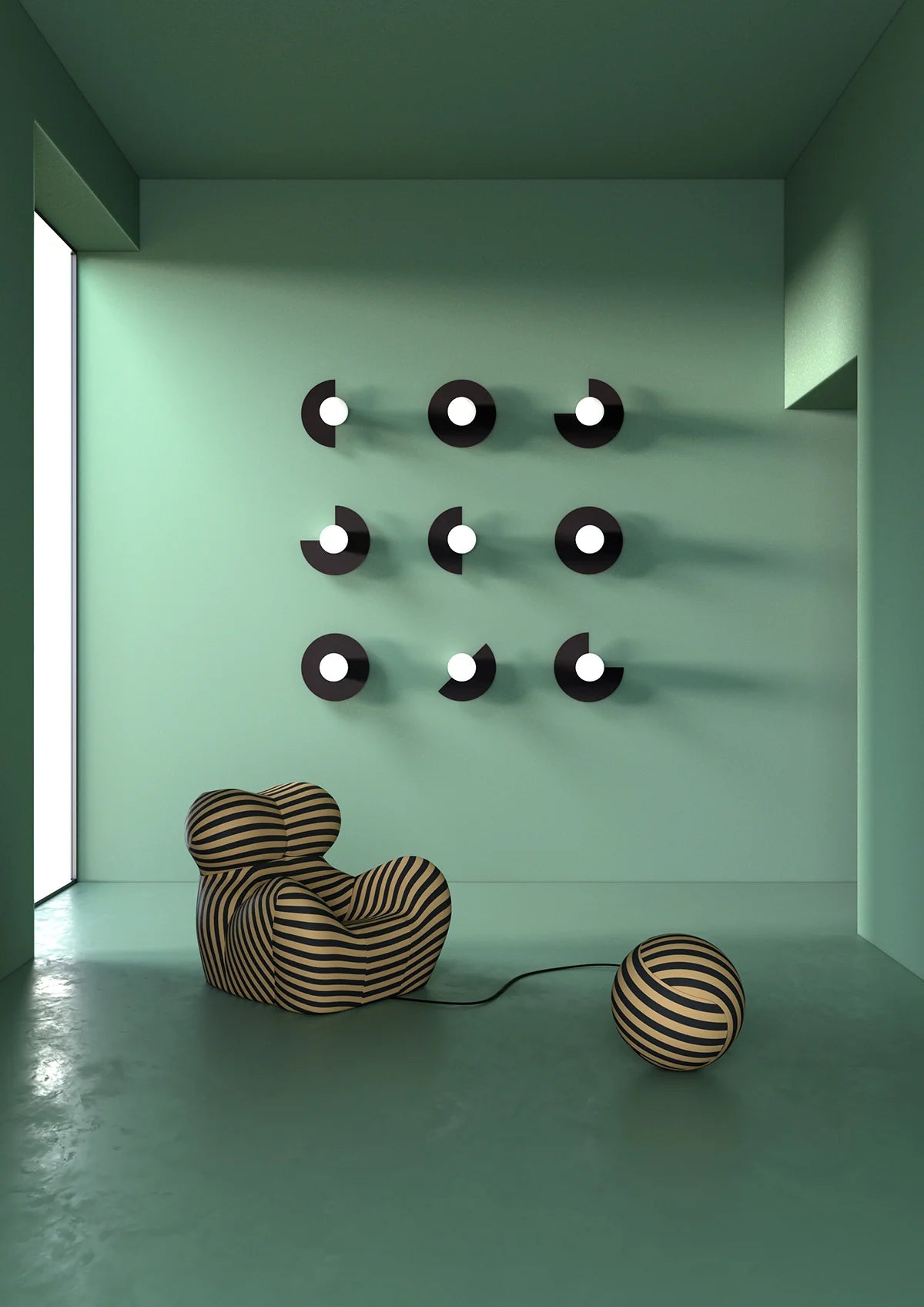 Candy wall lamp - big circle/small bulb 360 - Urban Nest