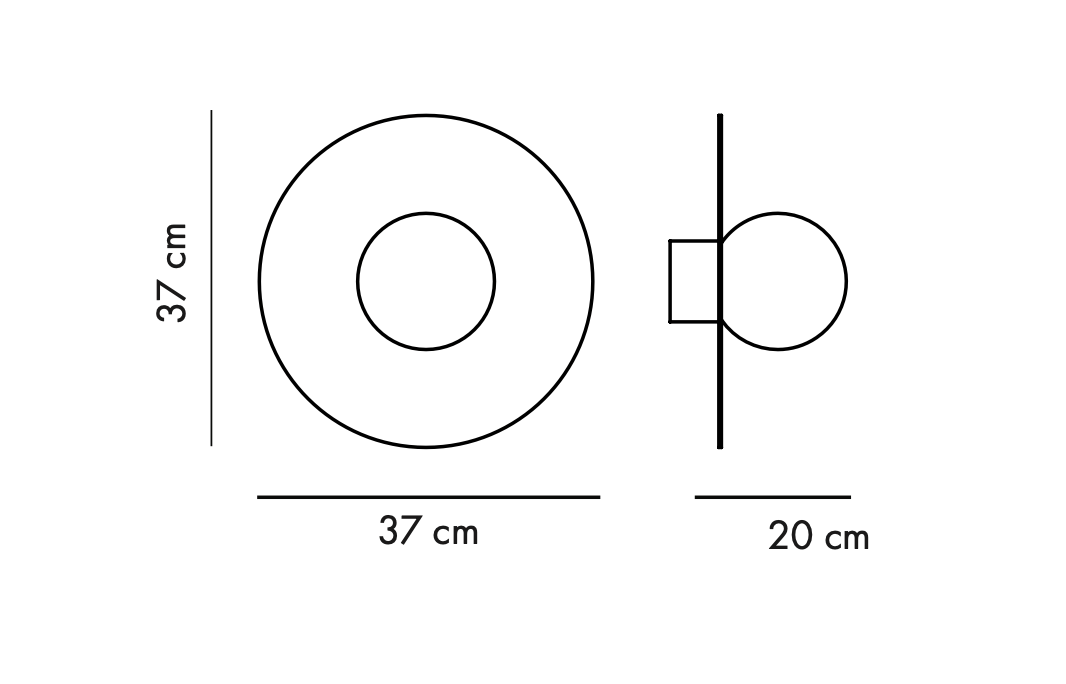 Candy wall lamp - big circle/small bulb 360 - Urban Nest