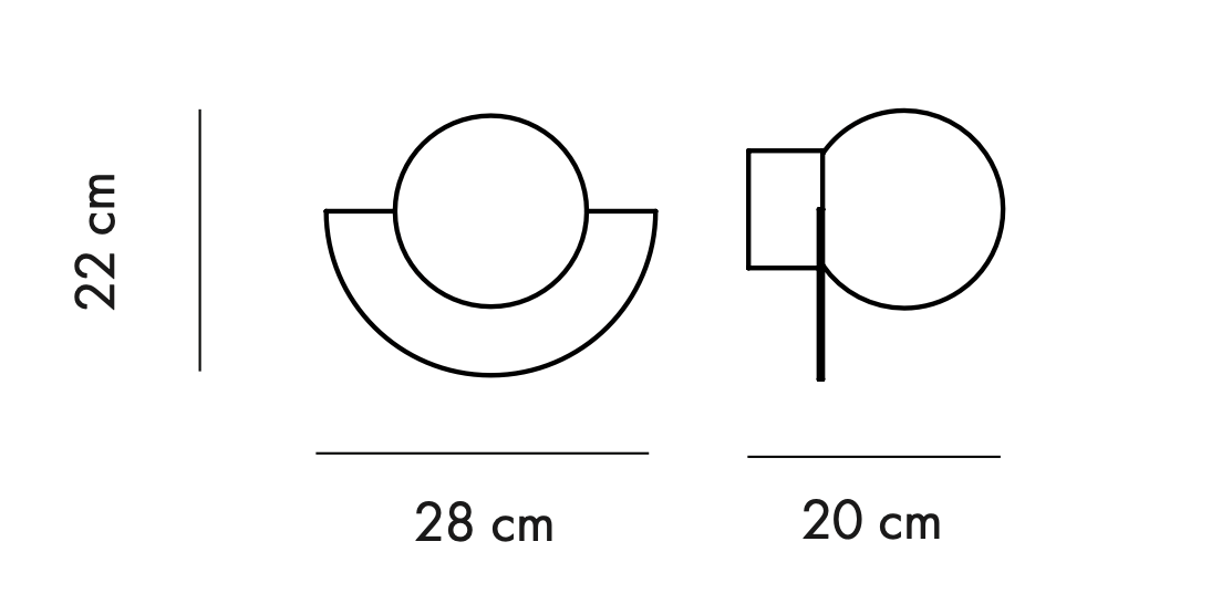 Candy wall lamp - little circle 180 - Urban Nest