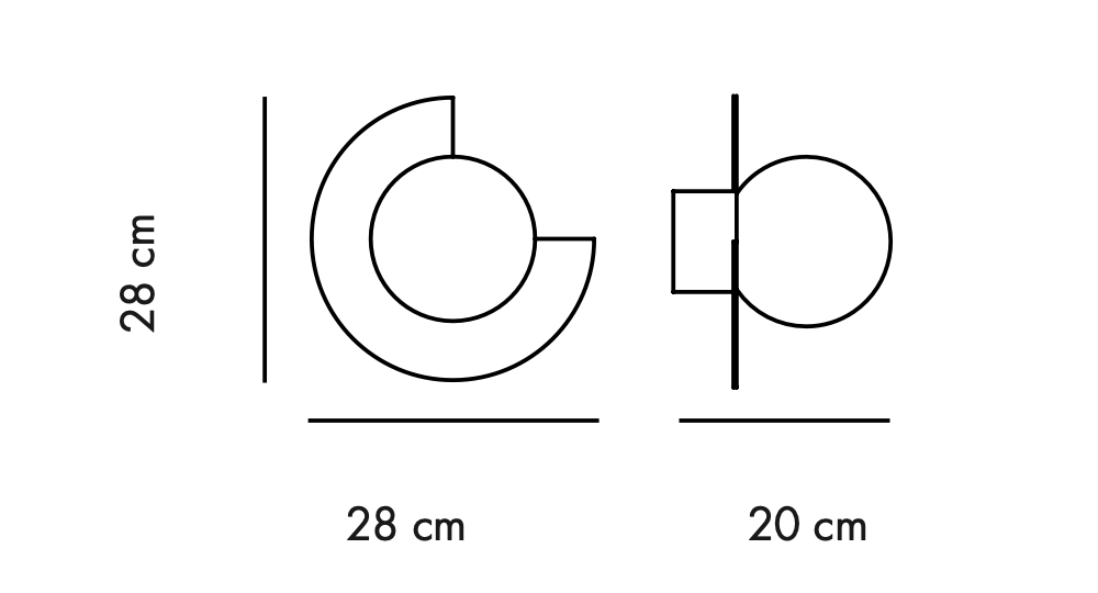 Candy wall lamp - little circle 270 - Urban Nest