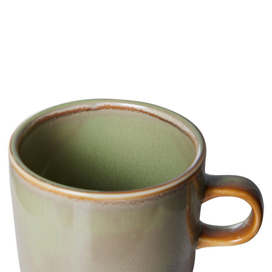 Chef ceramics: cup and saucer, moss green - Urban Nest