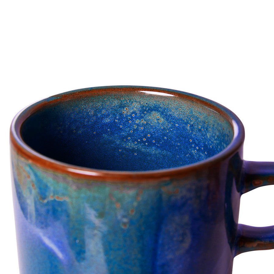 Chef ceramics: cup and saucer, rustic blue - Urban Nest