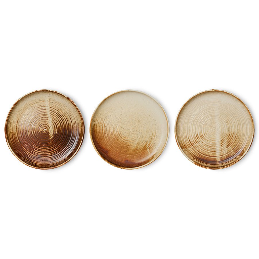 Chef ceramics: dinner plate rustic cream/brown - Urban Nest