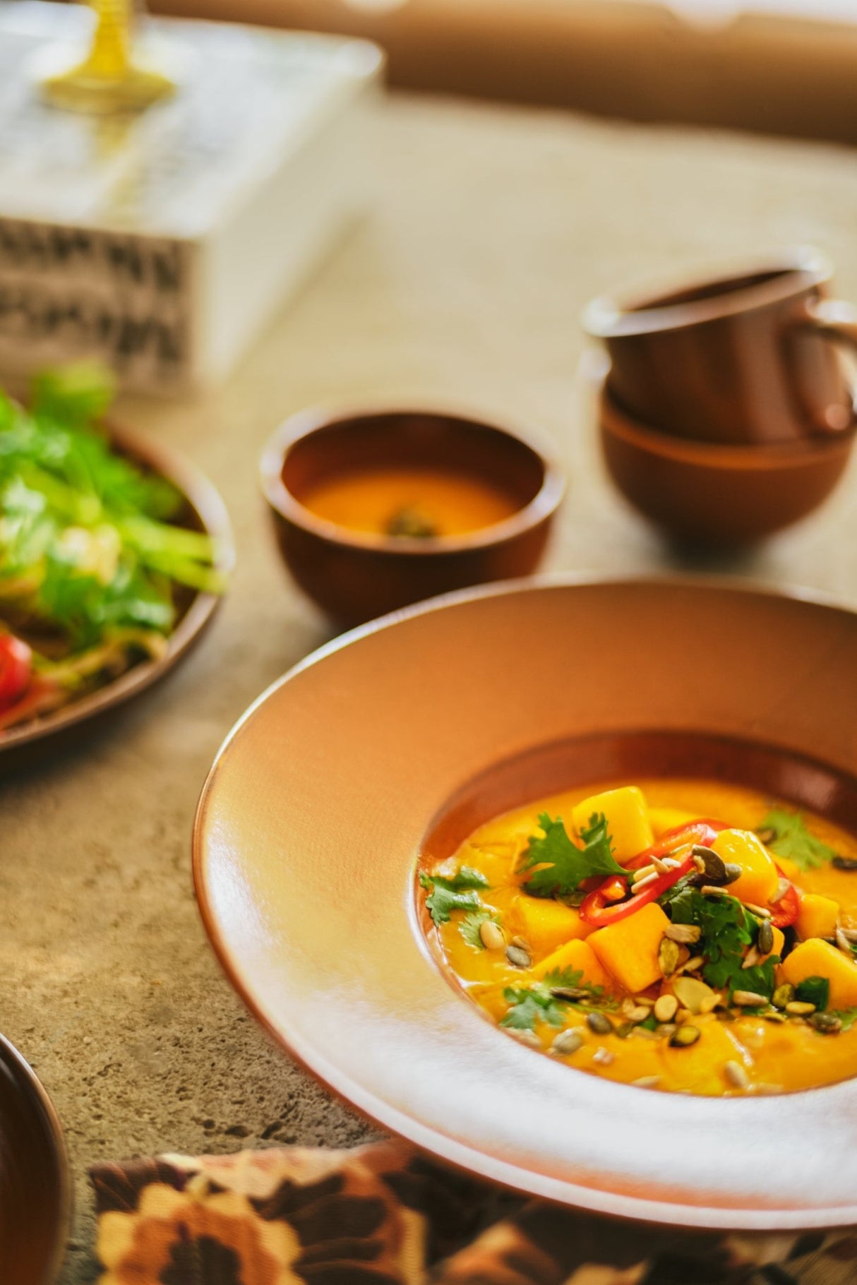 Chef ceramics pasta plate - burned orange - Urban Nest