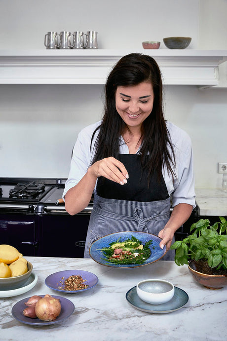 Chef ceramics: pasta plate - rustic blue - Urban Nest