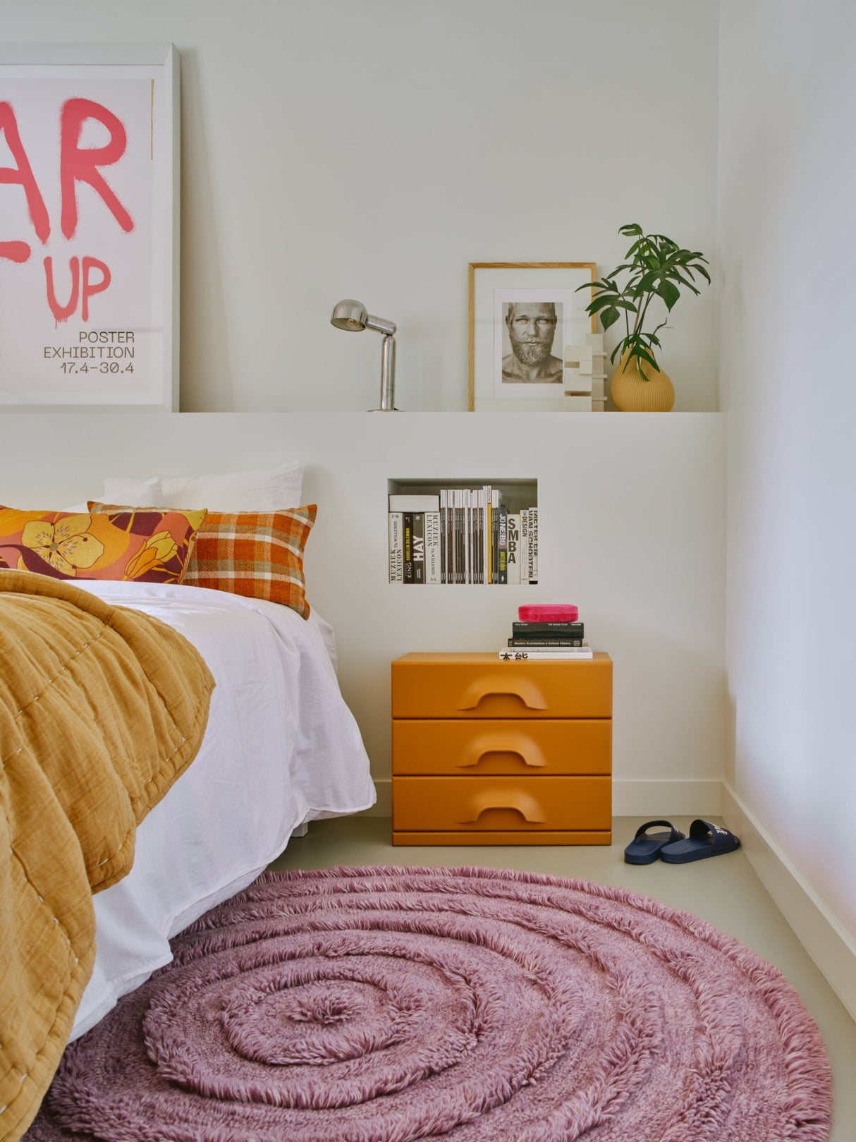 Chest of 3 drawers, ginger orange - Urban Nest