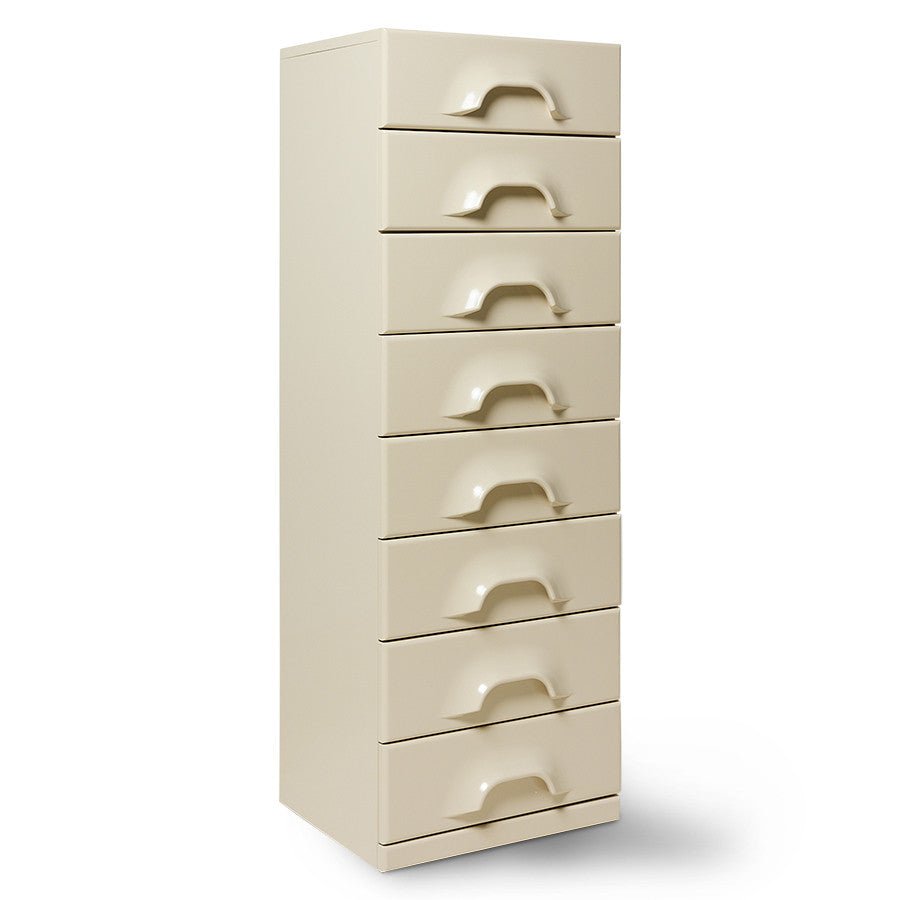 Chest of 8 drawers, cream - Urban Nest