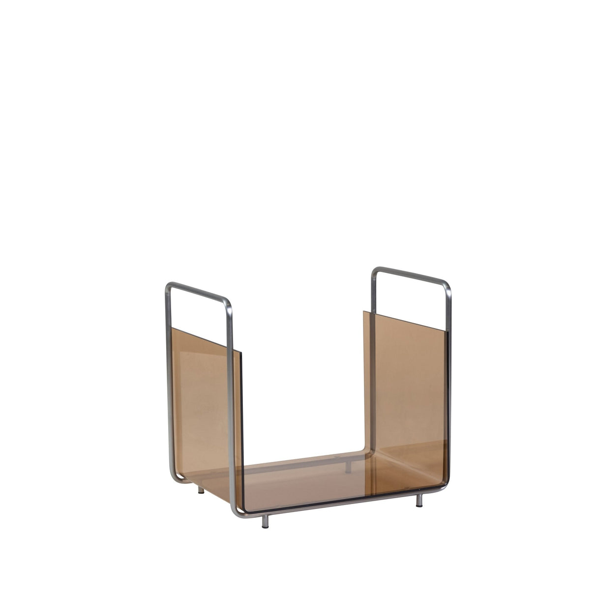 Echo Magazine Holder Brown/Nickel - Urban Nest