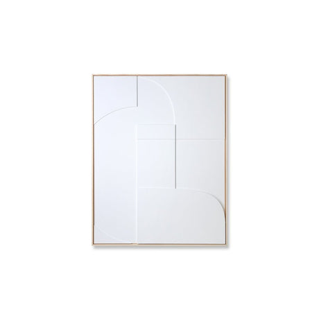 Framed relief art panel A - white M - Urban Nest