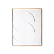 Framed relief art panel white D large - Urban Nest