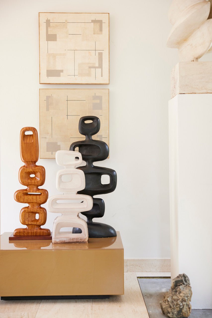Hand carved wooden sculpture - Urban Nest