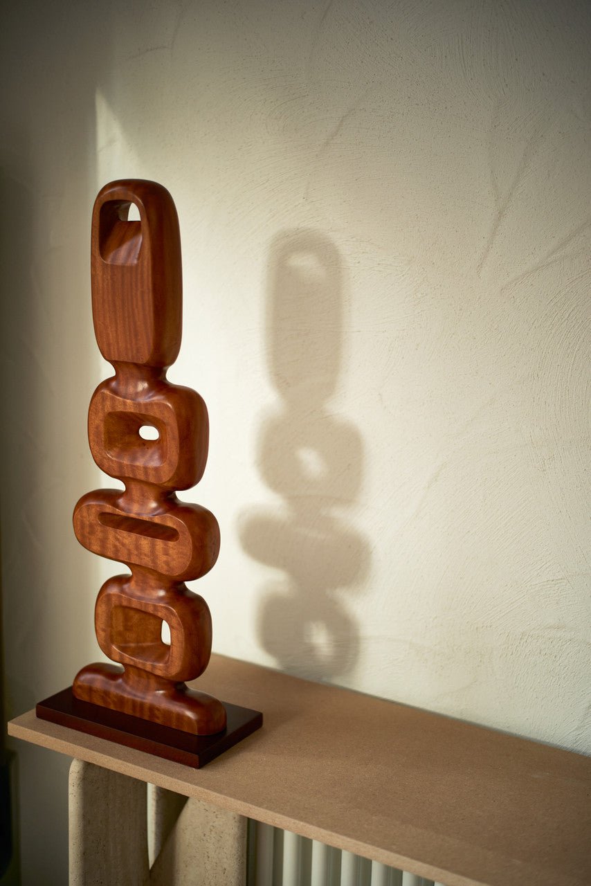 Hand carved wooden sculpture - Urban Nest