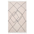 Handwoven zigzag rug - black/white - Urban Nest