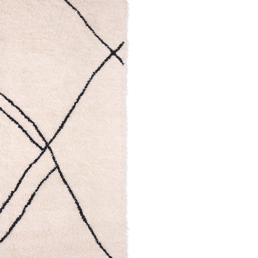 Handwoven zigzag rug - black/white - Urban Nest