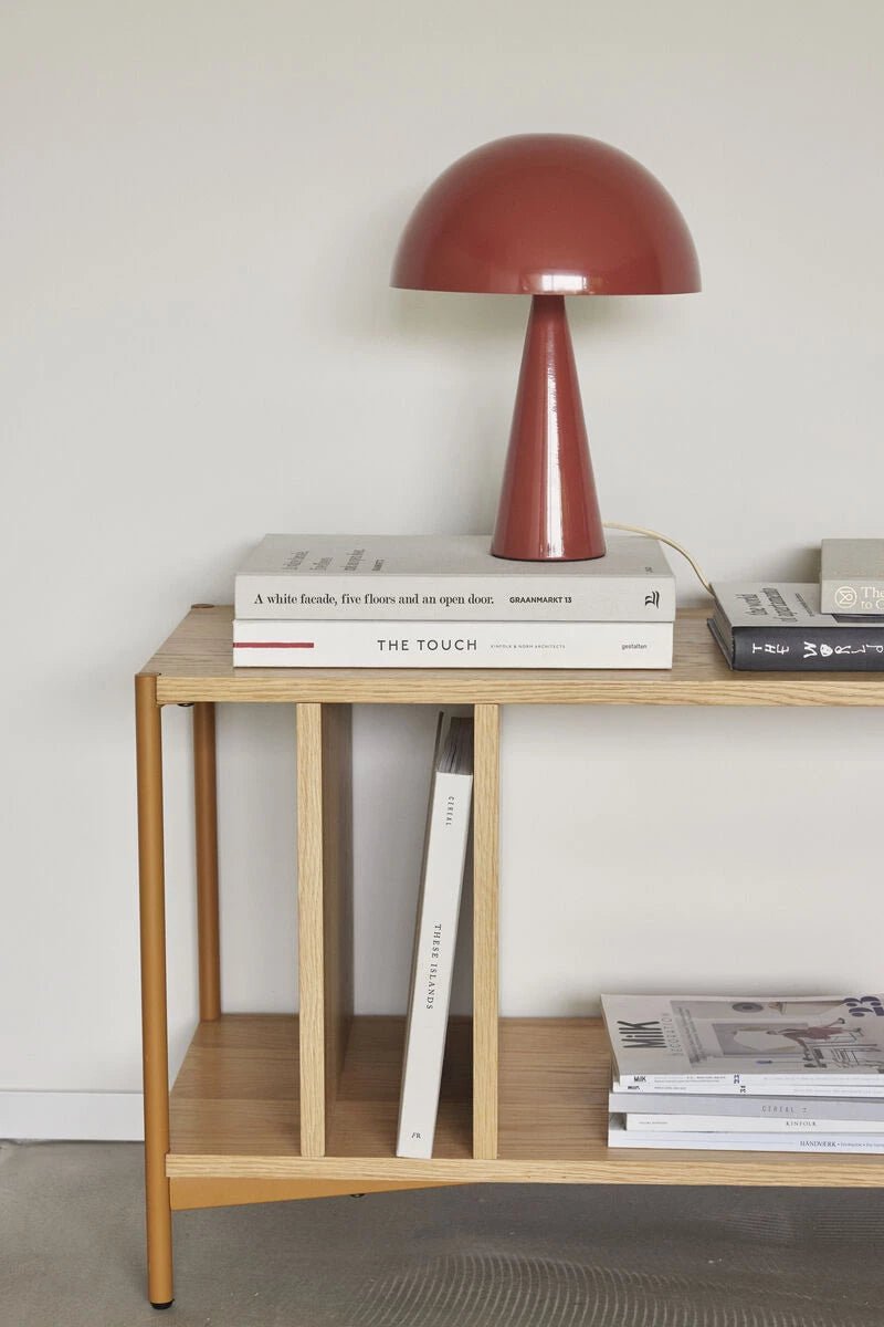 Mush Table Lamp Mini Maroon/Sand - Urban Nest
