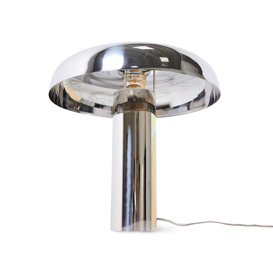 Mushroom table lamp, chrome - Urban Nest