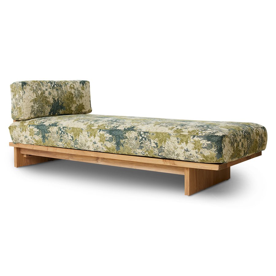 Outdoor daybed - teak botanical - Urban Nest