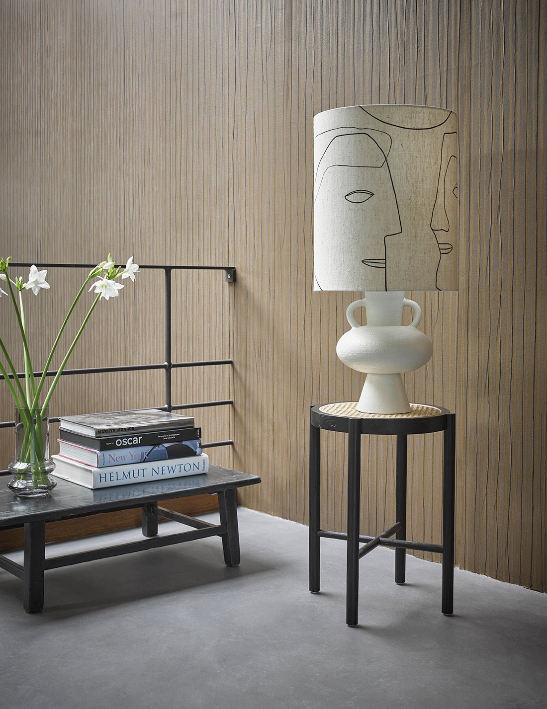 Printed faces lampshade L - Urban Nest