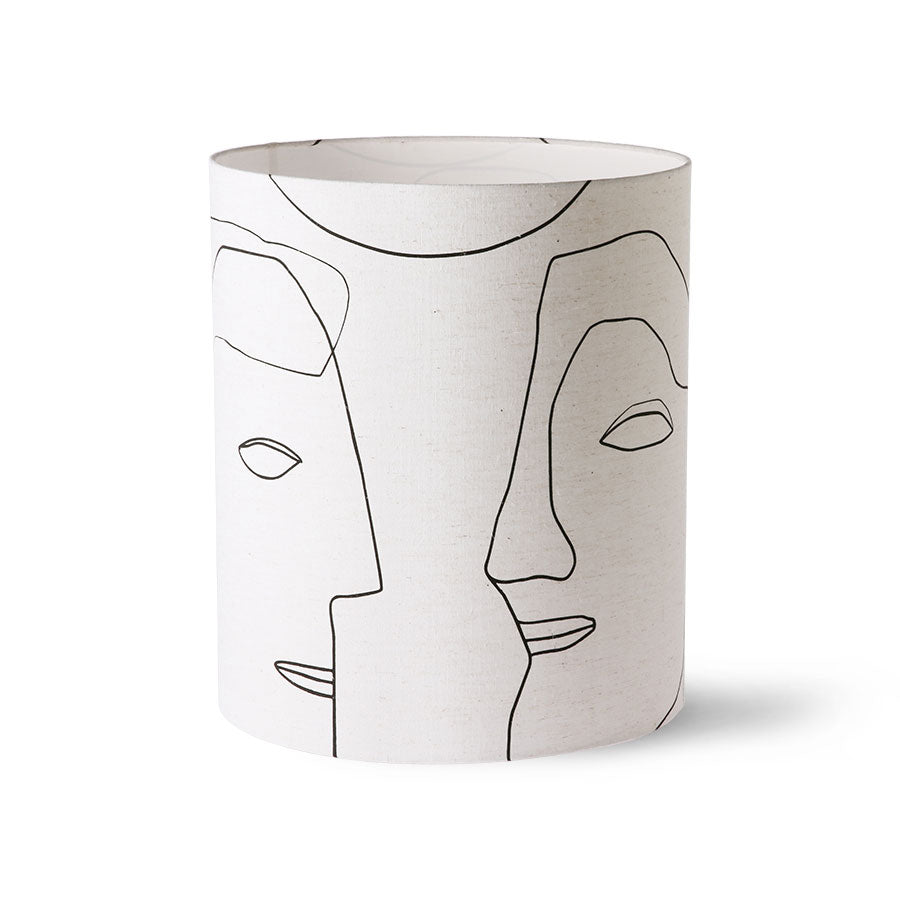 Printed faces lampshade L - Urban Nest