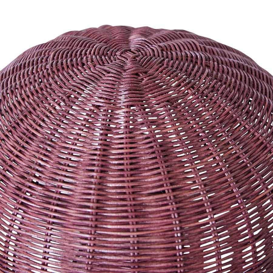 Rattan table lamp - burgundy - Urban Nest