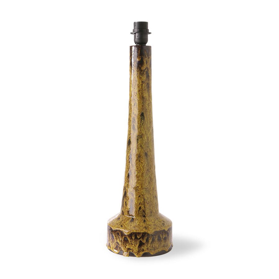 Retro stoneware lamp base - mustard - Urban Nest