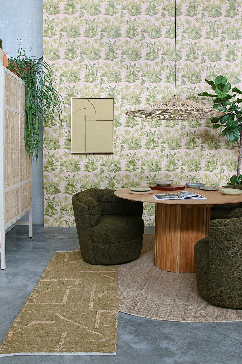 Round woven hemp rug - Urban Nest
