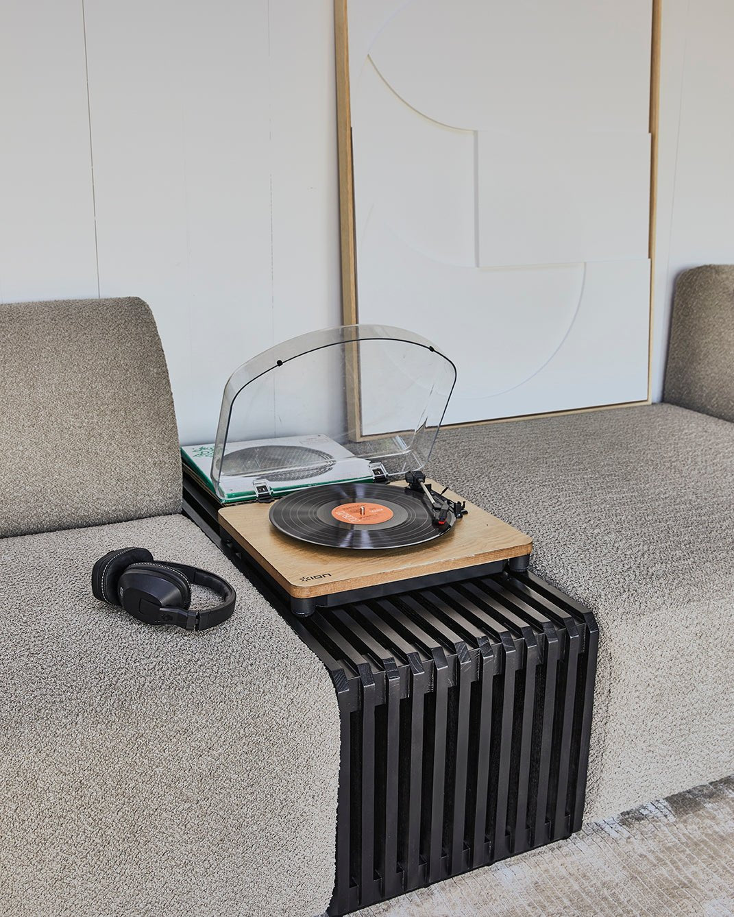 Slatted bench/element black - Urban Nest