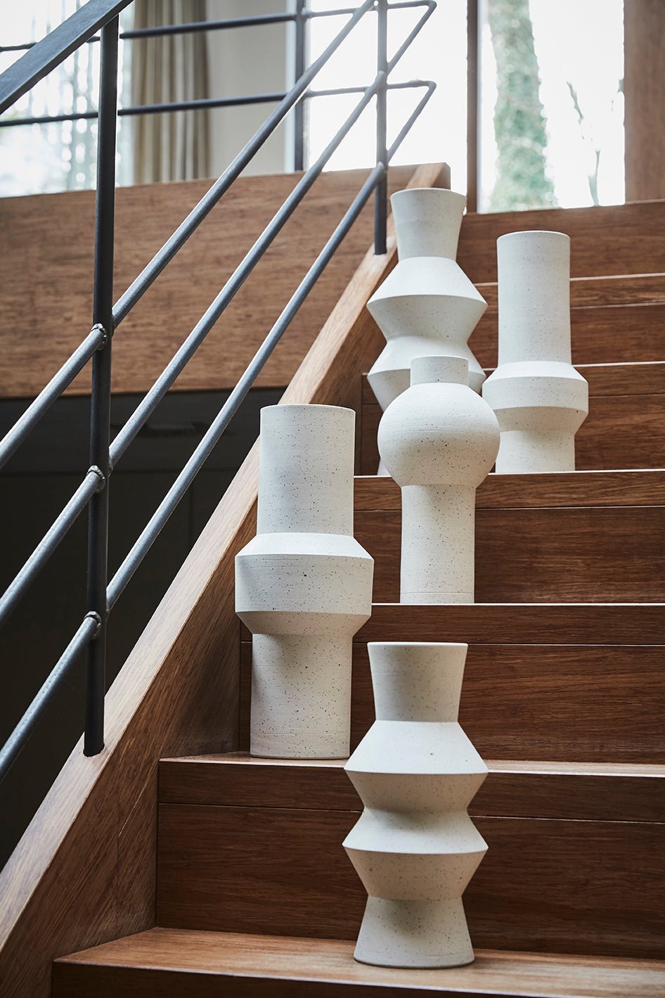 Speckled clay vase - round M - Urban Nest