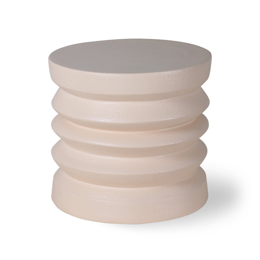 Stoneware side table - cream - Urban Nest