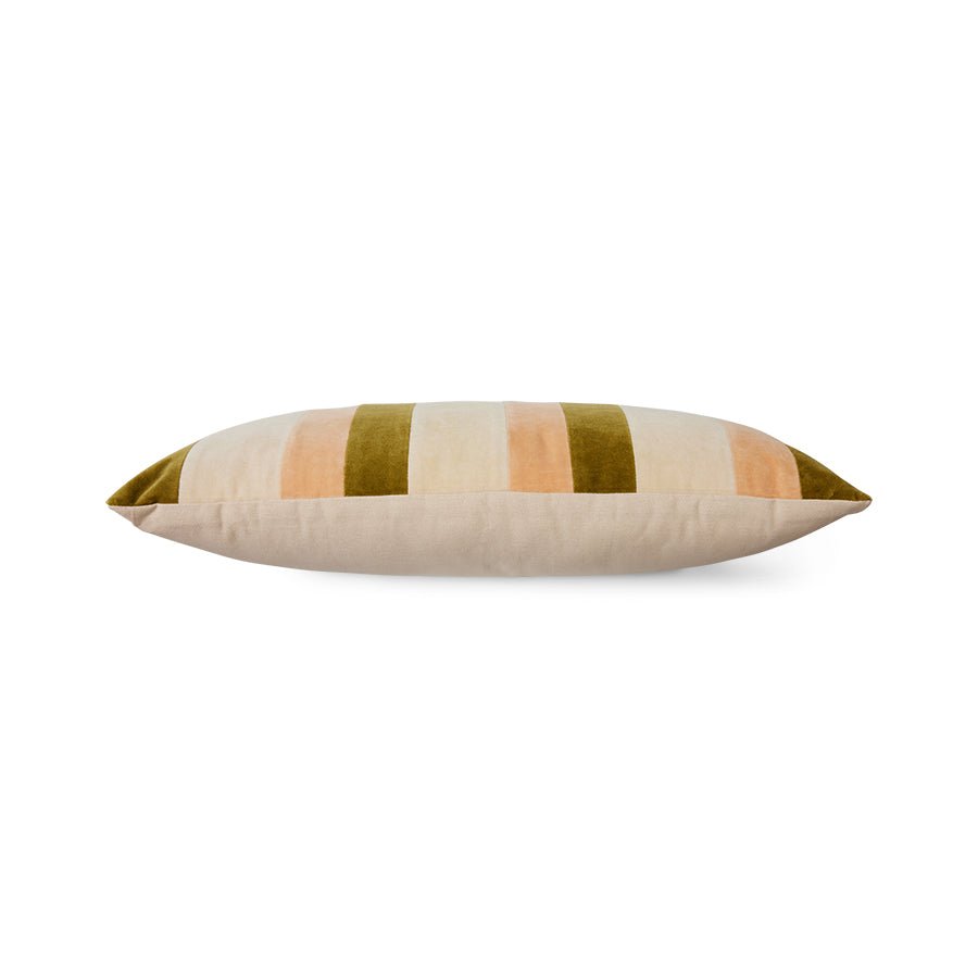 Striped velvet cushion - Fields - Urban Nest