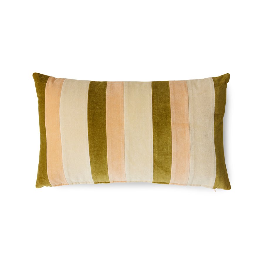 Striped velvet cushion - Fields - Urban Nest