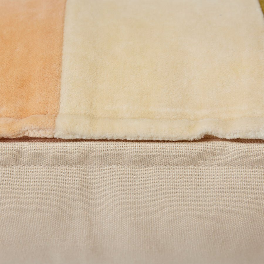 Striped velvet cushion - Fields - Urban Nest